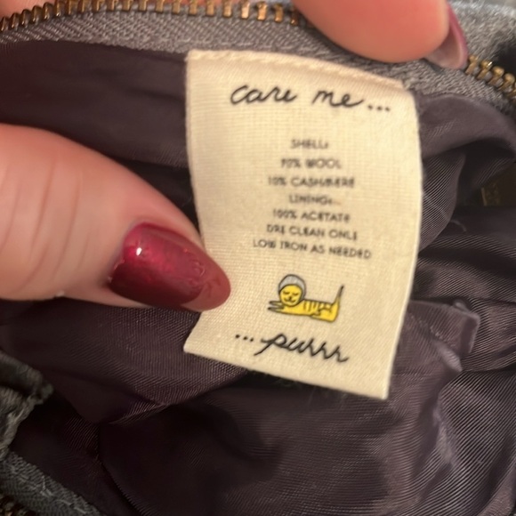 Anthropologie Taikonhu A-line Skirt Wool & Cashmere Button Detail Size 8 Lined - Picture 7 of 10